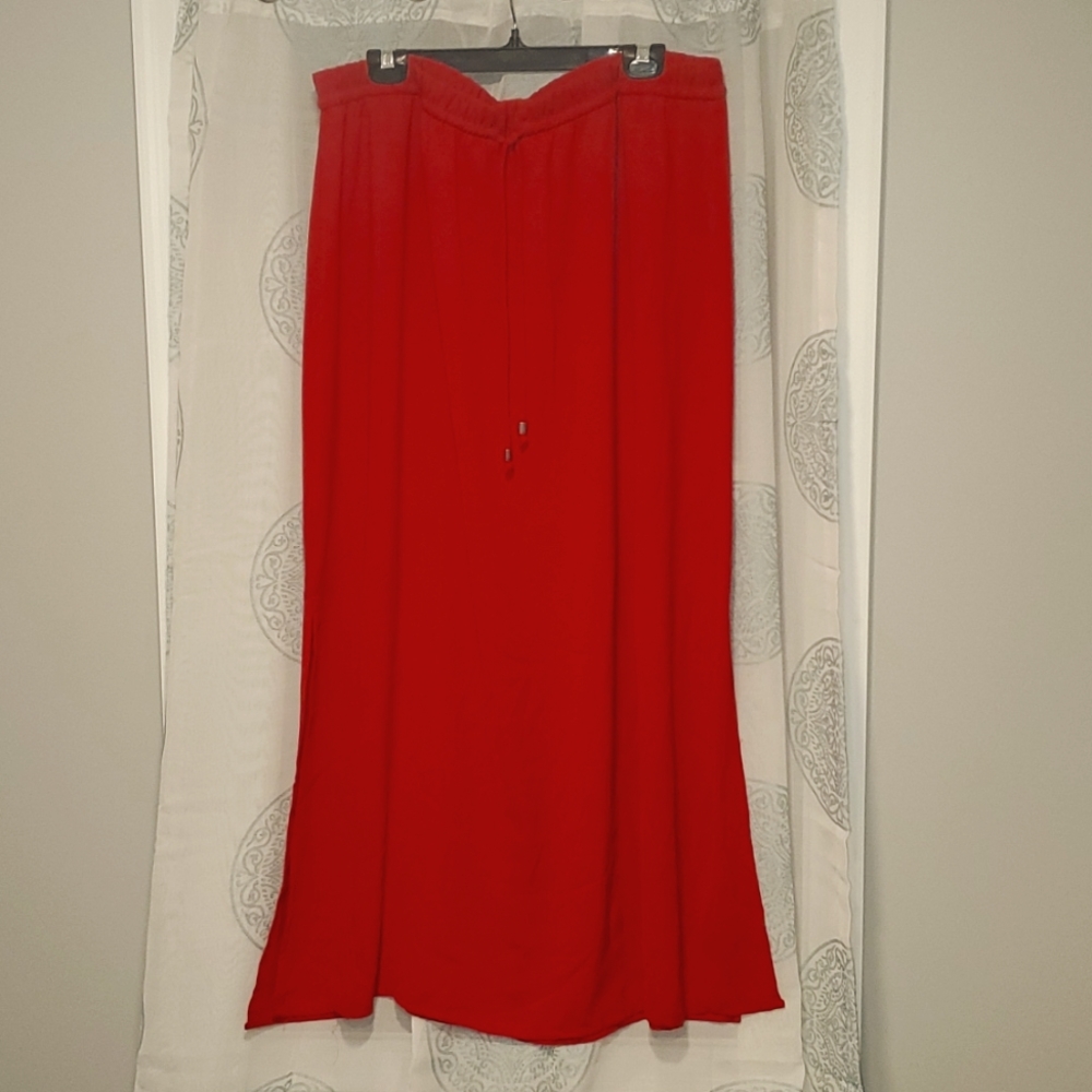 NWT red maxi skirt